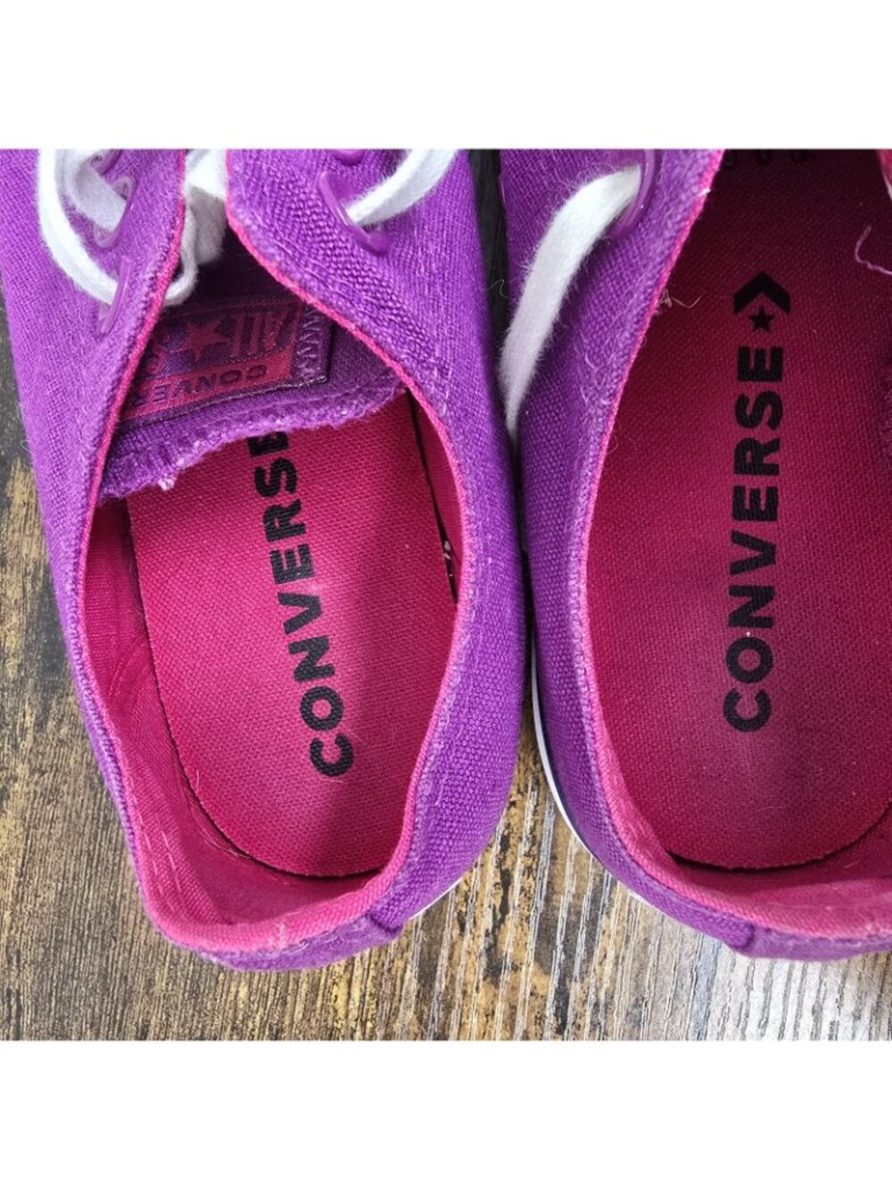 Converse All Star Shoes Womens Size 8 Mens 5.5 Canvas Lace Up Sneakers Purple - Picture 7 of 8